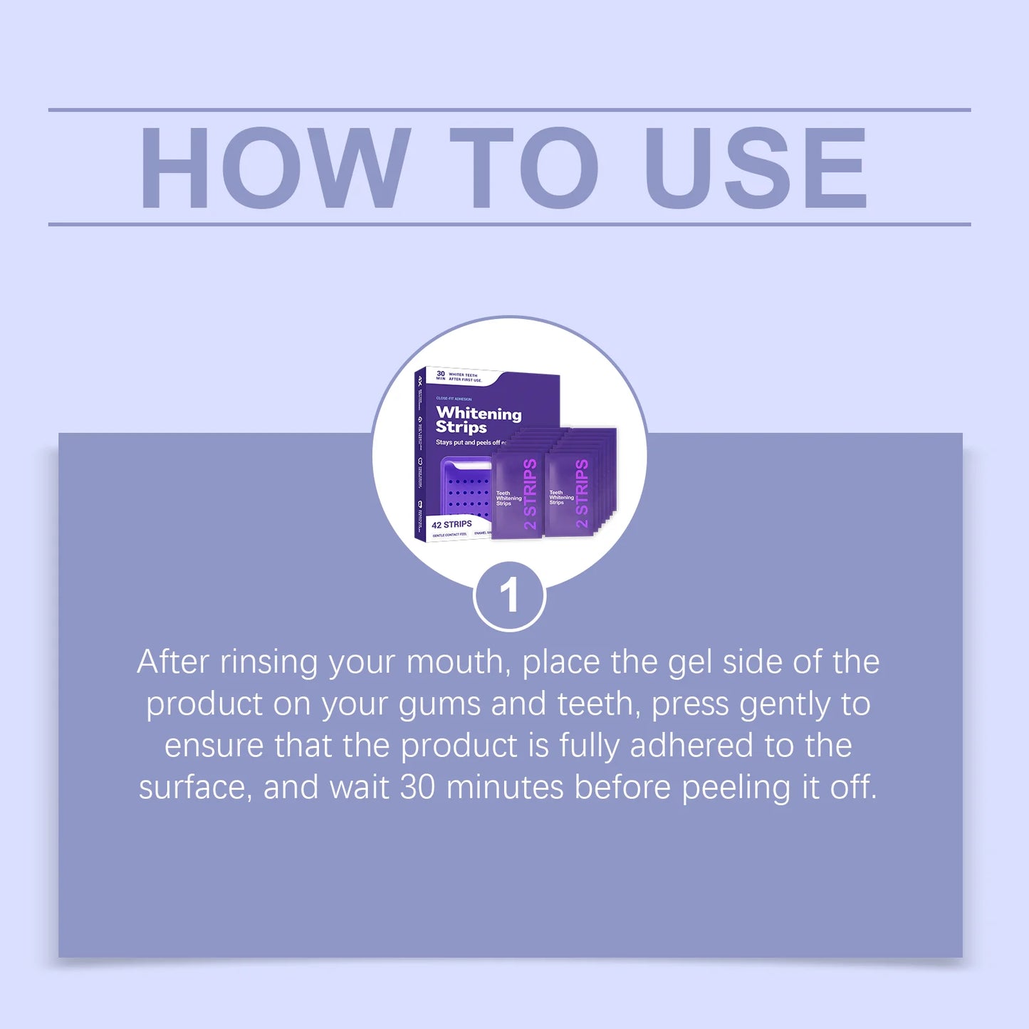 Velvet Bright Purple Teeth Whitening Strips – 42 PCS