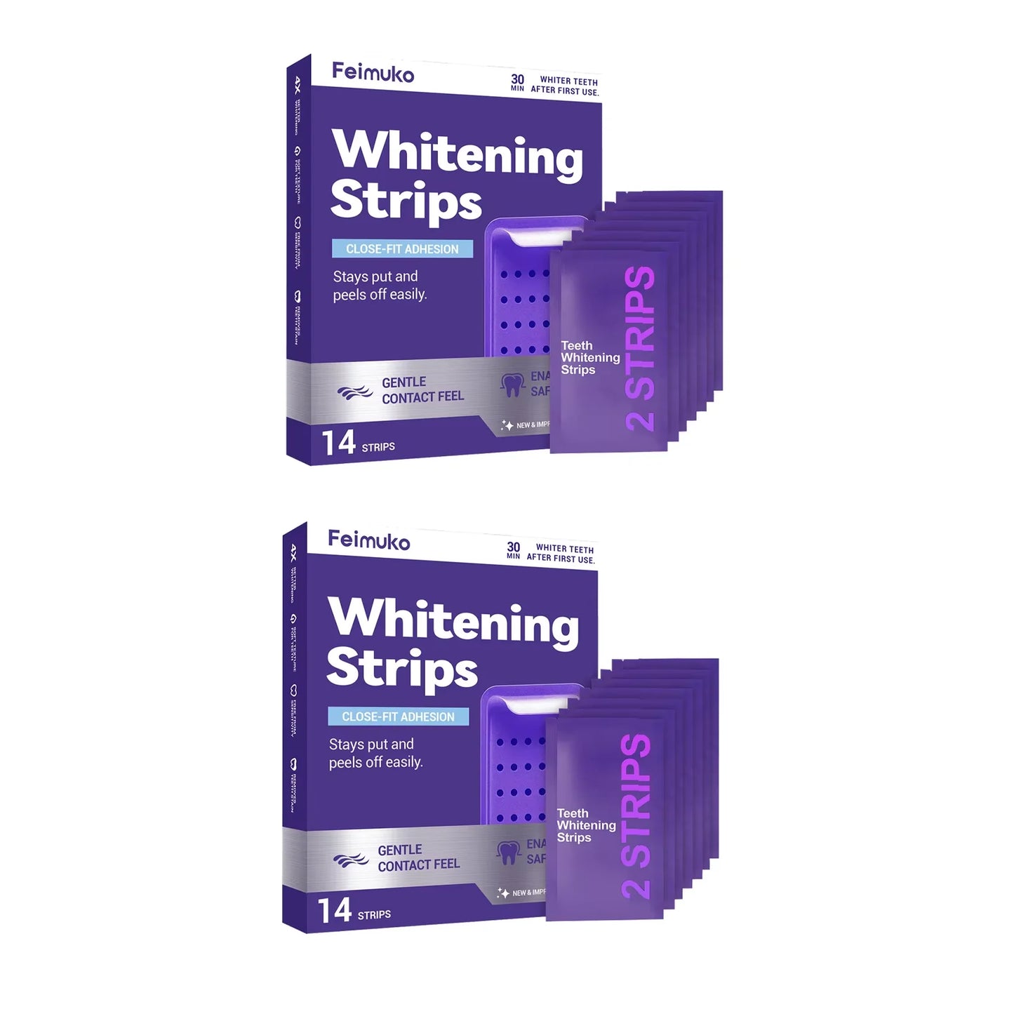 Velvet Bright Purple Teeth Whitening Strips – 42 PCS
